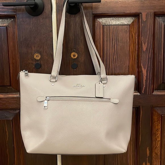 Coach Handbags - Coach leather shoulder bag, grey/birch. New with tags